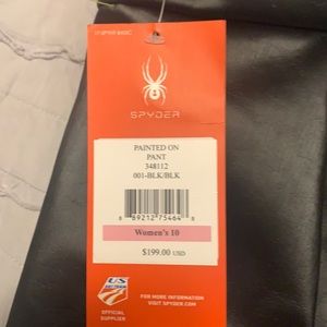 Spyder black fleece line pants : size 10 : $100!